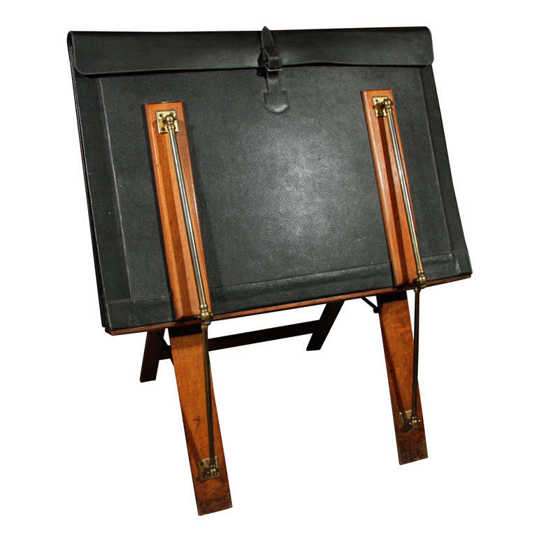 Rare 19th Century English Leather Portfolio stamped Bunyard